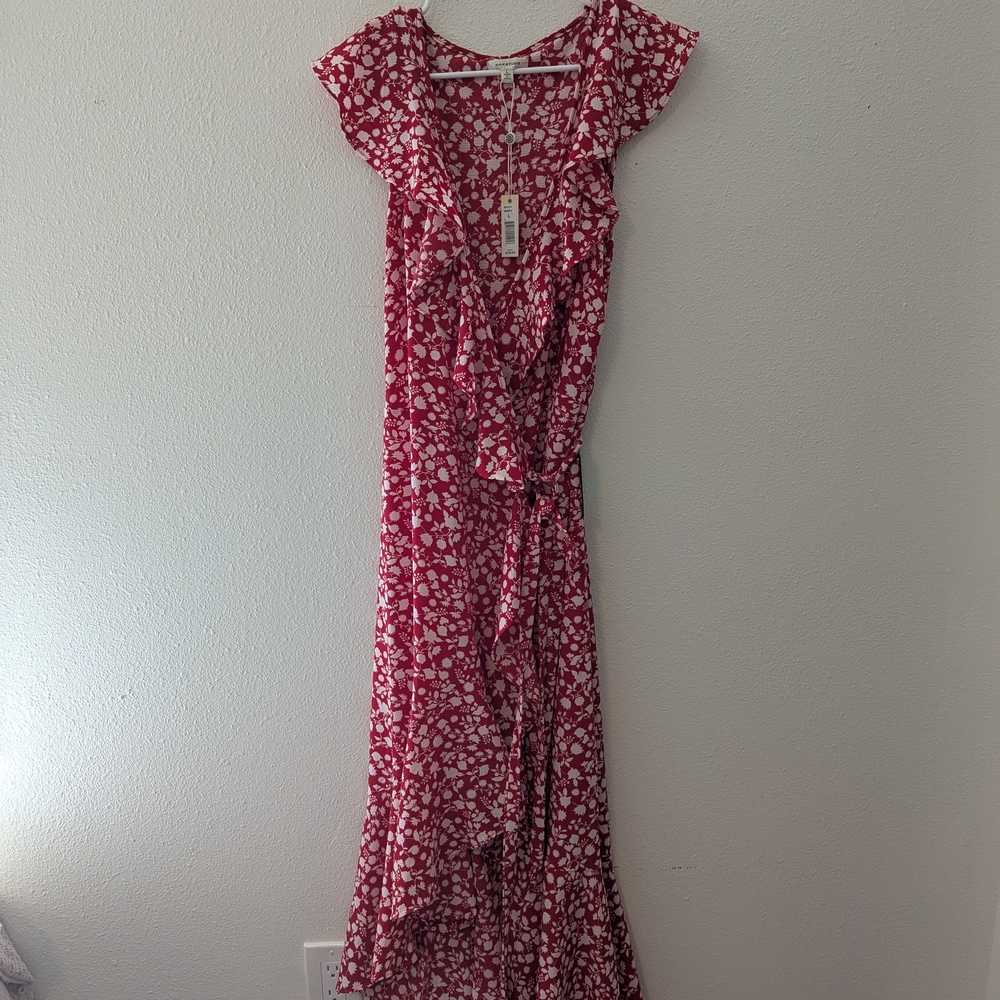 Max Studio Red Floral Maxi Dress